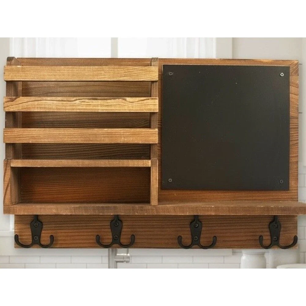 Vintage Metal Wall Shelf Scroll Design Narrow Display Rack 16in Farmhouse